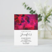 Donkerrood en Paars Abstracte dag Uitnodiging Briefkaart (Staand voorkant)