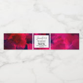 Donkerrood en Paars Abstracte dag Waterfles Etiket (Enkel label)