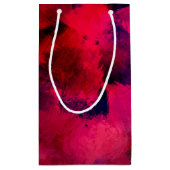 Donkerrood en Paars Krachtig Modern Abstract Bedan Klein Cadeauzakje (Achterkant)