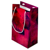 Donkerrood en Paars Krachtig Modern Abstract Bedan Klein Cadeauzakje (Achterkant Gekanteld)