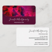 Donkerrood en Paars Krachtig & Modern Abstract Visitekaartje (Voorkant / Achterkant)
