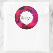 Donkerrood en Paars modern Abstract bedankt Ronde Sticker (Tas)