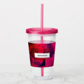 Donkerrood en Paars vet en modern Abstract Acryl Drinkbeker (Voorkant)