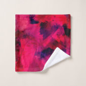 Donkerrood en Paars vet en modern Abstract Bad Handdoek (Wasdoekje)