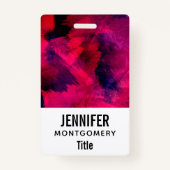 Donkerrood en Paars vet en modern Abstract Badge (Achterkant)