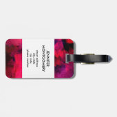 Donkerrood en Paars vet en modern Abstract Bagagelabel (Achterkant horizontaal)