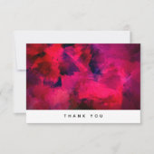Donkerrood en Paars vet en modern Abstract Bedankkaart (Voorkant)