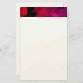 Donkerrood en Paars vet en modern Abstract Briefpapier (Voorkant / Achterkant)