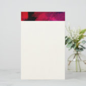 Donkerrood en Paars vet en modern Abstract Briefpapier (Staand voorkant)