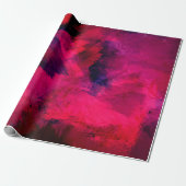Donkerrood en Paars vet en modern Abstract Cadeaupapier (Uitgerold)
