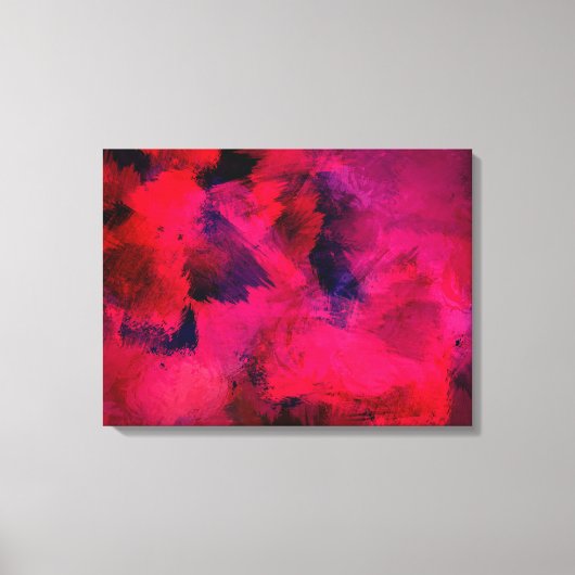 Donkerrood en Paars vet en modern Abstract Canvas Afdruk (Voorkant)