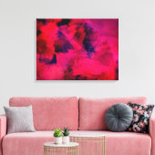 Donkerrood en Paars vet en modern Abstract Canvas Afdruk (Insitu (Woonkamer))