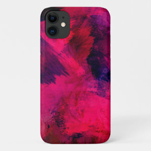 Donkerrood en Paars vet en modern Abstract Case-Mate iPhone Case