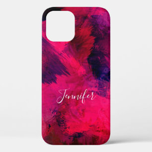 Donkerrood en Paars vet en modern Abstract Case-Mate iPhone Case