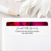 Donkerrood en Paars vet en modern Abstract Etiket (Insitu)