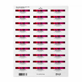 Donkerrood en Paars vet en modern Abstract Etiket (Full Sheet)