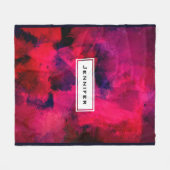 Donkerrood en Paars vet en modern Abstract Fleece Deken (Voorkant (Horizontaal))