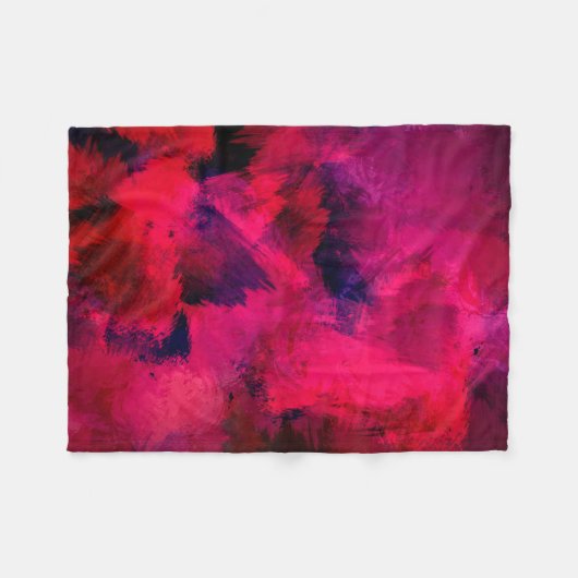 Donkerrood en Paars vet en modern Abstract Fleece Deken (Voorkant (Horizontaal))