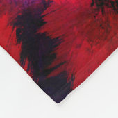 Donkerrood en Paars vet en modern Abstract Fleece Deken (Hoek)