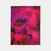 Donkerrood en Paars vet en modern Abstract Fleece Deken (Voorkant)
