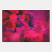 Donkerrood en Paars vet en modern Abstract Inpakpapier Vel (Voorkant 2)