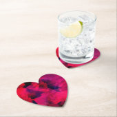 Donkerrood en Paars vet en modern Abstract Kartonnen Onderzetters (Insitu)