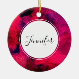 Donkerrood en Paars vet en modern Abstract Keramisch Ornament