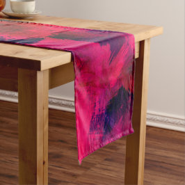Donkerrood en Paars vet en modern Abstract Korte Tafelloper