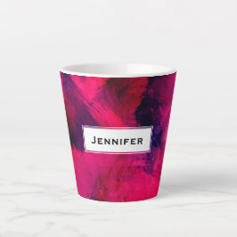 Donkerrood en Paars vet en modern Abstract Latte Mok