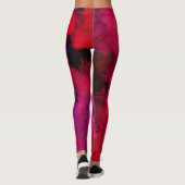 Donkerrood en Paars vet en modern Abstract Leggings (Achterkant)