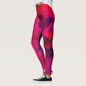 Donkerrood en Paars vet en modern Abstract Leggings (Links)