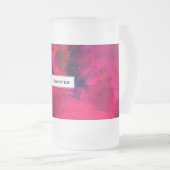 Donkerrood en Paars vet en modern Abstract Matglas Bierpul (Voorkant rechts)