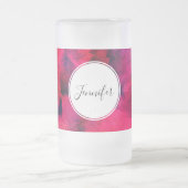 Donkerrood en Paars vet en modern Abstract Matglas Bierpul (Center)