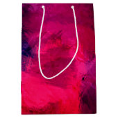 Donkerrood en Paars vet en modern Abstract Medium Cadeauzakje (Voorkant)