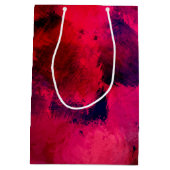 Donkerrood en Paars vet en modern Abstract Medium Cadeauzakje (Achterkant)