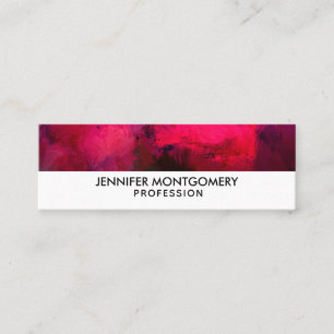 Donkerrood en Paars vet en modern Abstract Mini Visitekaartje