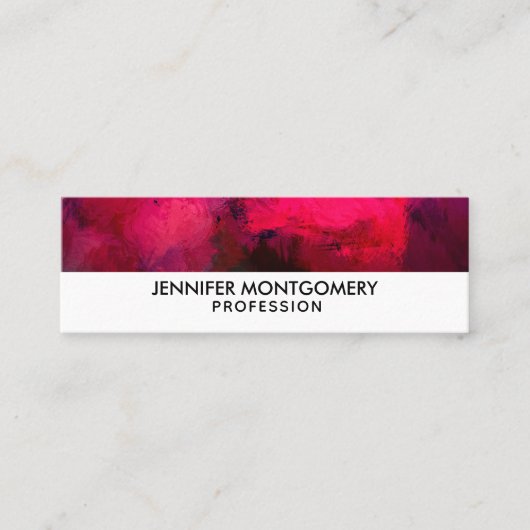 Donkerrood en Paars vet en modern Abstract Mini Visitekaartje (Voorkant)