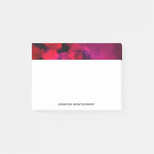 Donkerrood en Paars vet en modern Abstract Post-it® Notes (Voorkant)