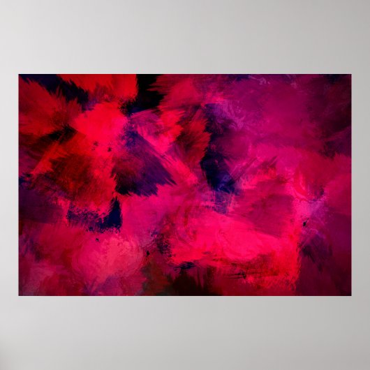 Donkerrood en Paars vet en modern Abstract Poster (Voorkant)