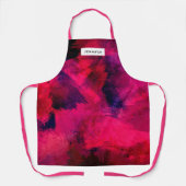 Donkerrood en Paars vet en modern Abstract Schort (Voorkant)