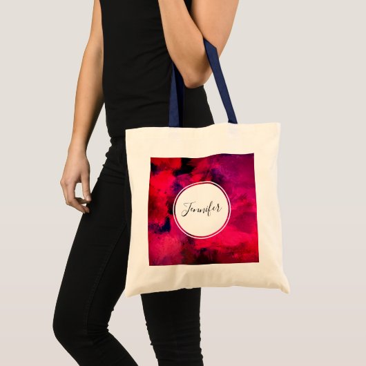 Donkerrood en Paars vet en modern Abstract Tote Bag (Voorkant (product))