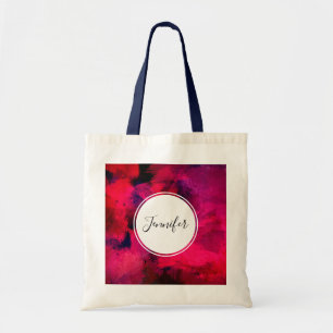 Donkerrood en Paars vet en modern Abstract Tote Bag