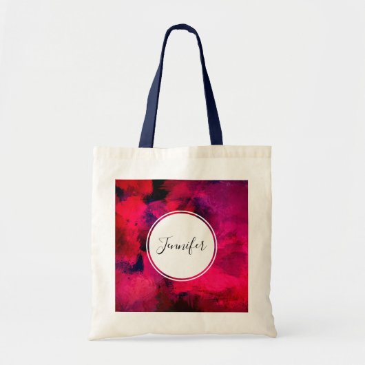 Donkerrood en Paars vet en modern Abstract Tote Bag (Voorkant)