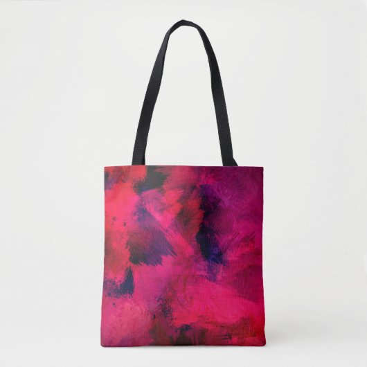 Donkerrood en Paars vet en modern Abstract Tote Bag (Voorkant)