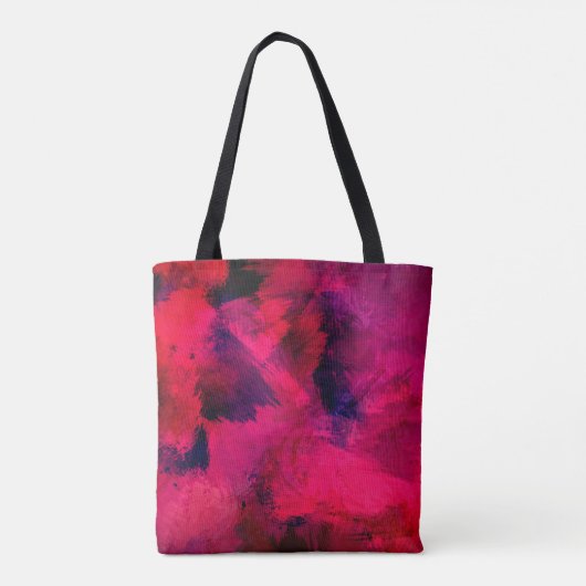 Donkerrood en Paars vet en modern Abstract Tote Bag (Achterkant)