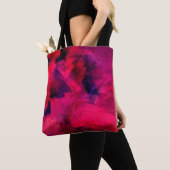 Donkerrood en Paars vet en modern Abstract Tote Bag (Dichtbij)
