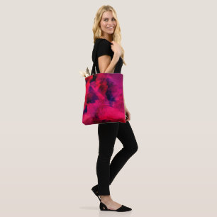 Donkerrood en Paars vet en modern Abstract Tote Bag