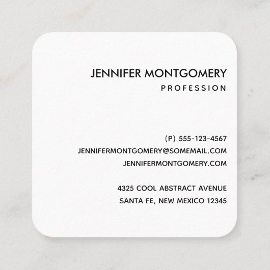 Donkerrood en Paars vet en modern Abstract Vierkante Visitekaartje (Achterkant)