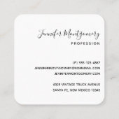 Donkerrood en Paars vet en modern Abstract Vierkante Visitekaartje (Achterkant)