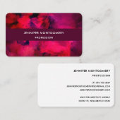 Donkerrood en Paars vet en modern Abstract Visitekaartje (Voorkant / Achterkant)